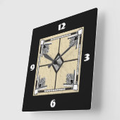 デコ瓦 スクエア壁時計 (傾斜)