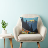 デコ自然、山、山花枕 クッション (椅子)