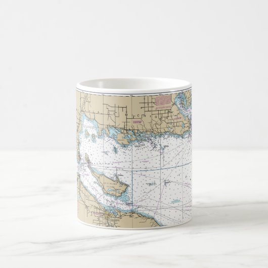 デコ航海のアの地図 コーヒーマグカップ (中央)