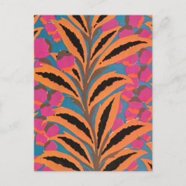 デコ葉オレンジ ポストカード