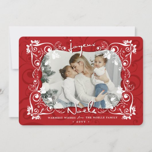 デコ葉スミスタレトゥーズJoyeux Noelクリスマスフォト シーズンカード (正面)