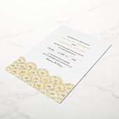 デコ西結婚海波金ゴールド 箔招待状 (回転した状態)