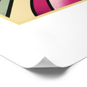 デコ開花：紫のポピー ポスター (角)