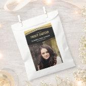 デコ・シェブロン | 2写真卒業パーティー フェイバーバッグ (クリップ留めされた状態)