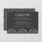 デコ スカロップ 結婚式 宿泊案内カード - グレー エンクロージャーカード (正面/裏面)