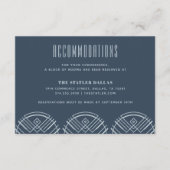 デコ スカロップ 結婚式 宿泊案内カード - 青 エンクロージャーカード (正面)