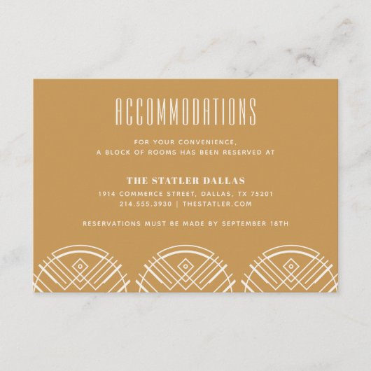 デコ スカロップ 結婚式 宿泊 案内カード - タン エンクロージャーカード (正面)