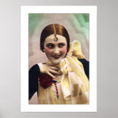 デコ・レディ・おもしろい気のあるそぶりをした、カラフル ポスター (正面)