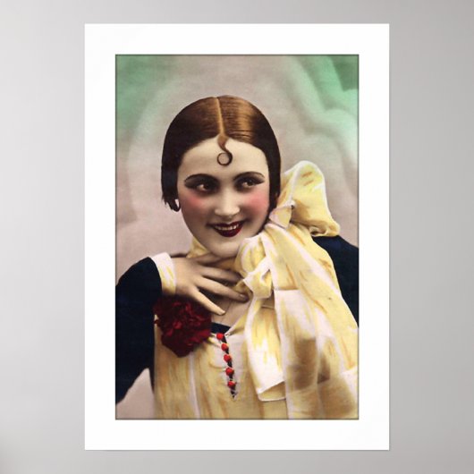 デコ・レディ・おもしろい気のあるそぶりをした、カラフル ポスター (正面)