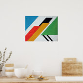 デコ – 抽象芸術幾何学芸術 ポスター (キッチン)