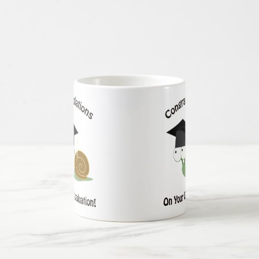 デコ snail おめでとう コーヒーマグカップ (中央)
