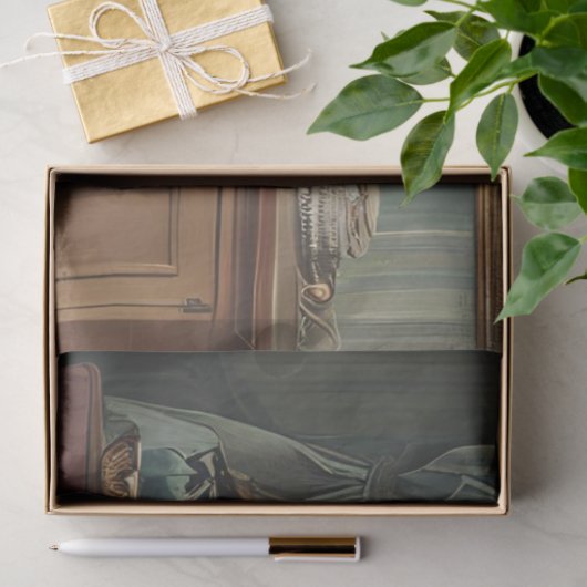 デコpage 3小さな豚の服のキッ市松模様にチッチ 薄葉紙 (ギフト)