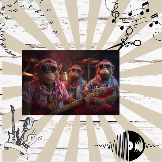 デコpage 3 Monkey's Tropical Band 薄葉紙