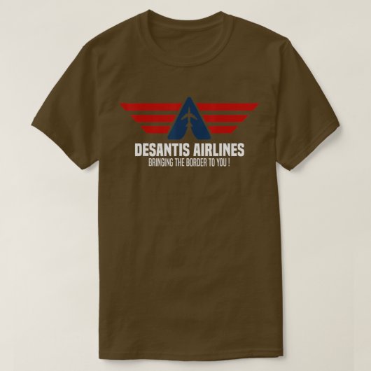 デサンティスエアライン縁どがお客様にレトロ Tシャツ (デザイン正面)