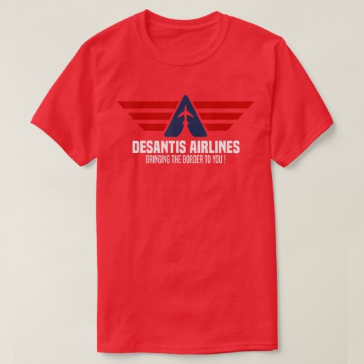 デサンティスエアライン縁どがお客様にレトロ Tシャツ (デザイン正面)