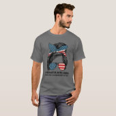 デサンティスエアラインMessy Bun American国旗 Tシャツ (正面フル)