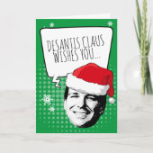 デサンティスクロースはクリスマスのメリーカードを願う カード (正面)