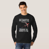 デサンティス航空が国境をあなたのもとに 政治 Tシャツ (正面フル)
