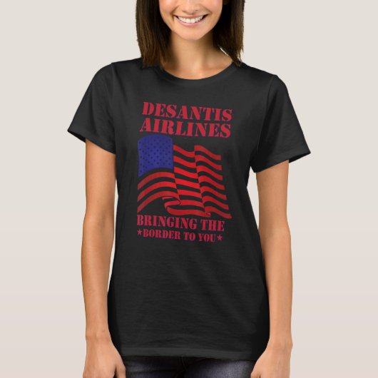 デサンティス航空縁ど便でマーサに Tシャツ (正面)