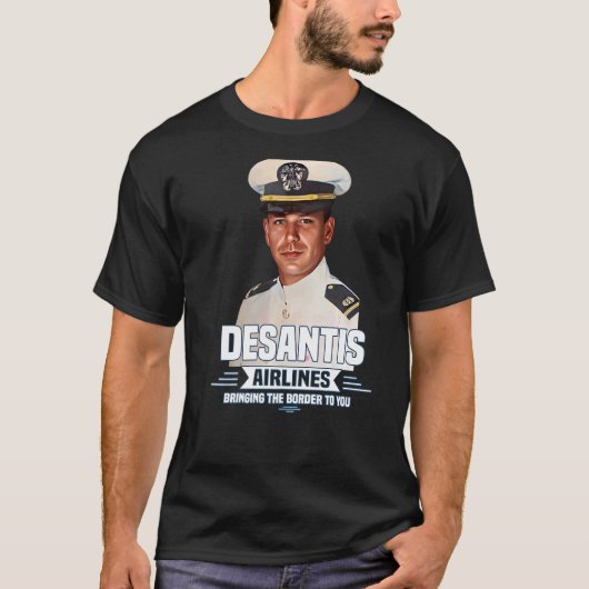 デサンティス航空縁ど便でマーサに Tシャツ (正面)