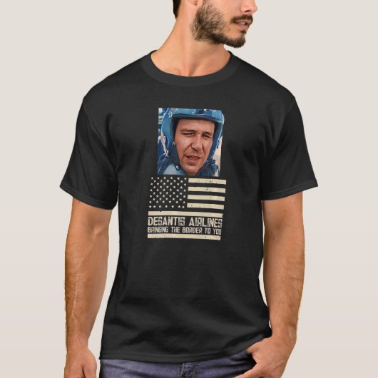 デサンティス航空縁ど便でマーサに Tシャツ (正面)