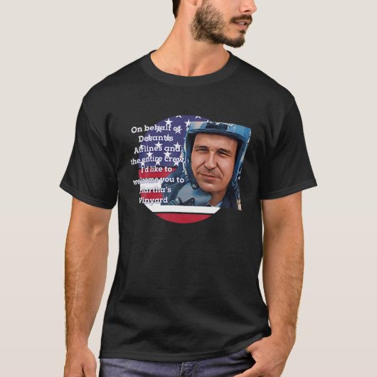 デサンティス航空縁ど便でマーサ Tシャツ (正面)