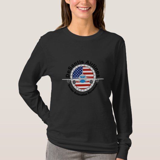 デサンティス航空Tシャツ、レトロな国境を Tシャツ (正面)