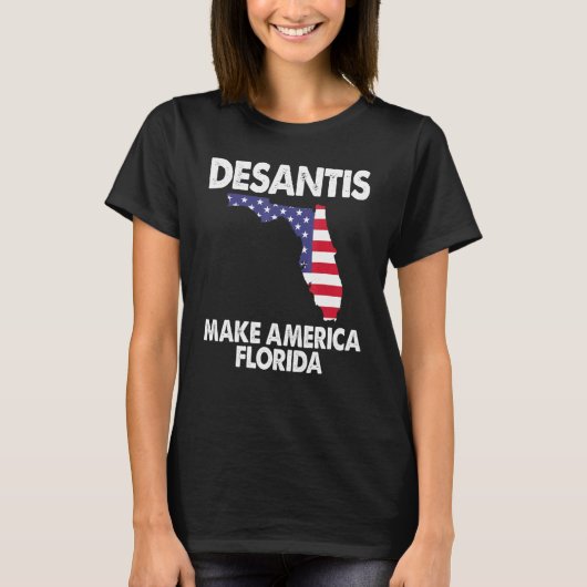 デサンティス アメリカをフロリダに Tシャツ (正面)