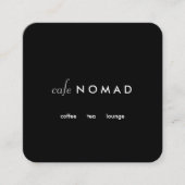 デザイお洒落ナモダンカフェブティックブラック スクエア名刺 (正面)