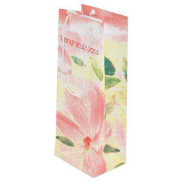 デザイかわいらしナーサンゴ花 ワインギフトバッグ