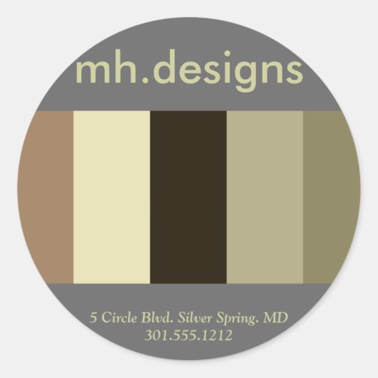 デザイはっきりしたナービジネスシール ラウンドシール (正面)