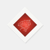 デザイエレガントナークリスマスツリーホリデークリスマス スタンダードカクテルナプキン (角)