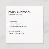 デザイエレガントナーブラック華美フローラサンマンダラ スクエア名刺 (裏面)