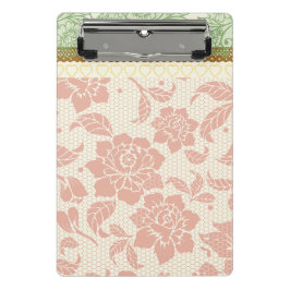 デザイカラフルナー用パステルレースパターン ミニクリップボード