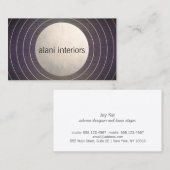 デザイクールナーブラッシュシルバーサークモダンル木材 名刺 (正面/裏面)