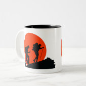 デザイクールナーマグ大好きハイキング ツートーンマグカップ (正面左)