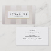 デザイスタイリッシュナーフェイクきらめくとリネンストライプ2 名刺 (正面/裏面)