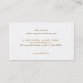 デザイスタイリッシュナーモダンミントとホワイトパターン 名刺 (裏面)