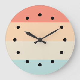 デザイストライプナーのパターンのキッチンの壁の装飾の時計 ラージ壁時計