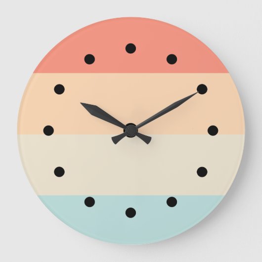 デザイストライプナーのパターンのキッチンの壁の装飾の時計 ラージ壁時計 (正面)