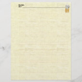 デザイナのライン付きレシピ紙 (正面)