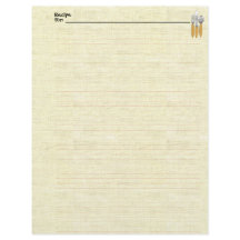 デザイナのライン付きレシピ紙