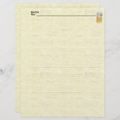 デザイナのライン付きレシピ紙 (正面/裏面)