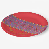 デザイナの紙パターン（の模様が）あるプレート ペーパープレート (アングル)