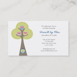 デザイナーかわいくおもしろいな漫画のフクロウの名刺 名刺