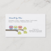 デザイナーかわいくおもしろいな漫画のフクロウの名刺 名刺 (裏面)