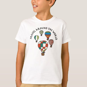デザイナーかわいくお洒落な熱気の気球 Tシャツ