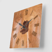 デザイナーのどによって日焼けさせる革及びカウボーイ・ブーツ スクエア壁時計 (傾斜)