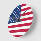 デザイナーの壁掛け時計 – アメリカ国旗のスタイル贈答品 ラウンド壁時計 (傾斜)
