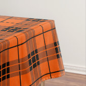 デザイナーの格子模様オレンジと黒 テーブルクロス (インサイチュ)